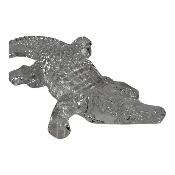 Glass Vintage Waterford Crystal Alligator Figurine / Paperweight For Sale - Image 7 of 8