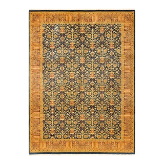 Mogul, One-of-a-Kind Hand-Knotted Area Rug in Blue, 6' 2" x 8' 7" For Sale