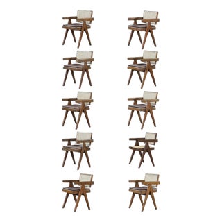 Vintage Chairs by Pierre Jeanneret, 1956, Set of 6 For Sale