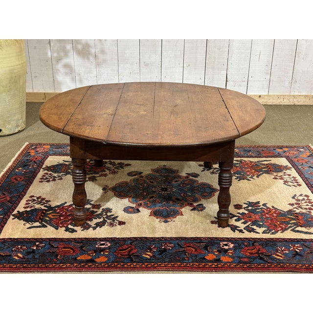 Antique Oval Fir Coffee Table, 1900s For Sale - Image 11 of 11