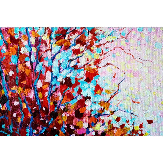 2020s Artist Andrei Sitsko "Trees by the Water Iv" Modern Original Painting For Sale - Image 5 of 13