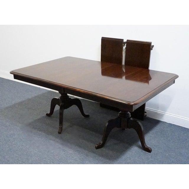 Kincaid Furniture Cherry Mountain III Solid Cherry Traditional Style 95" Double Pedestal Dining Table 81-057 For Sale - Image 9 of 10