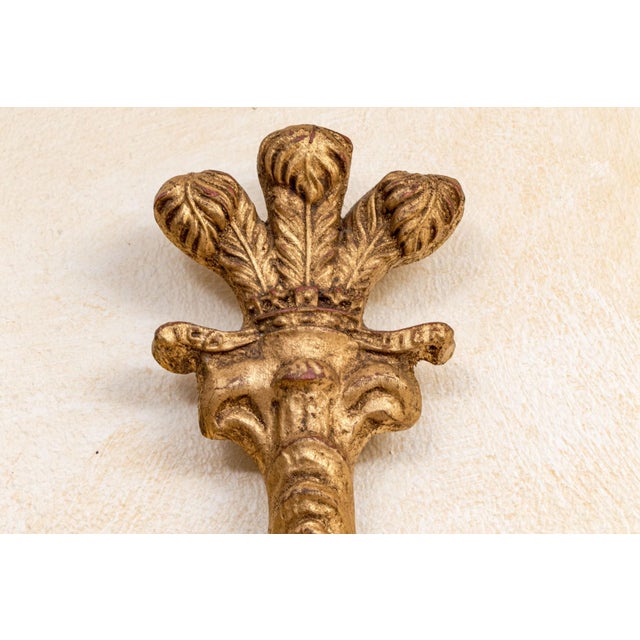 French Vintage Gilt Louis XVI Style Wall Display Shelves With Plate Holders—A Pair For Sale - Image 3 of 9