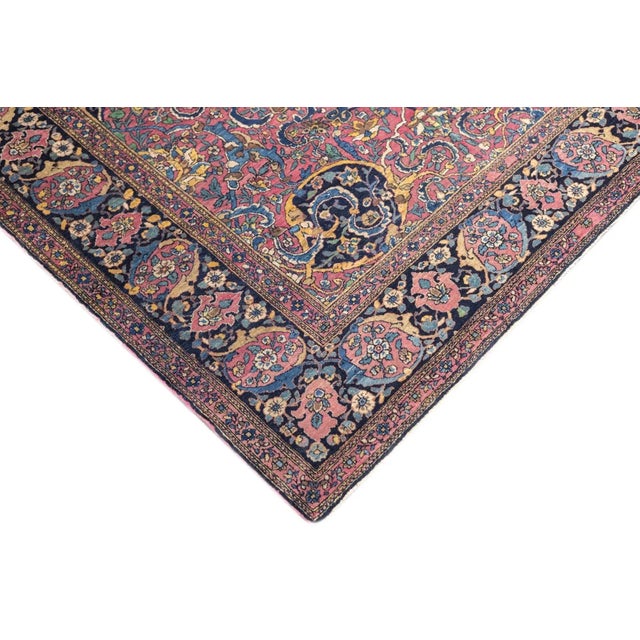 Textile Antique Tehran Rug 4'8'' x 6'10'' For Sale - Image 7 of 12