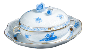 370 Apponyi Blue Porcelain Sauce Pot from Herend