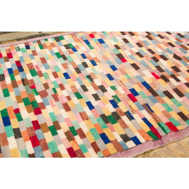 Traditional Vintage Turkish Pixelated Wool Runner by Rug & Kilim, Turkey, 1950–1959 For Sale - Image 3 of 9