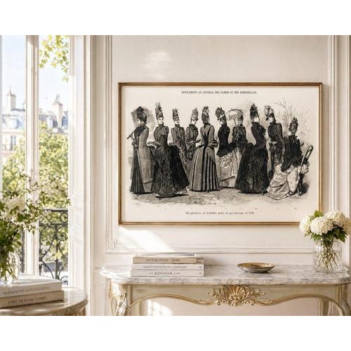 Journal des Dames et des Demoiselles, Panoramic Couture Study, 1887, Paper For Sale - Image 9 of 10