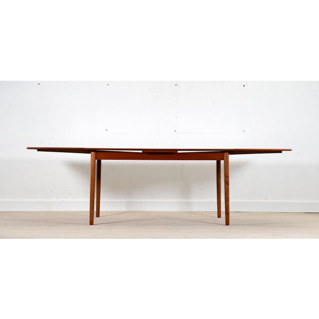 Mid-Century Modern Danish Extending Table in Teak, 1950s For Sale - Image 3 of 12