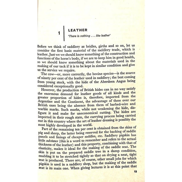 Paper "Saddlery: Modern Equipment for Horse and Stable" 1985 Edwards, E. Hartley For Sale - Image 7 of 7