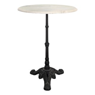Bistro Table with Marble Top For Sale