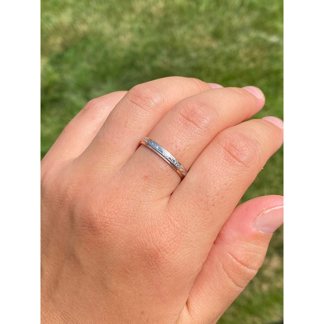 The Greenway Road: Antique Palladium and Yellow Gold Band For Sale In Philadelphia - Image 6 of 7