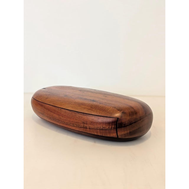 1960s Vintage Dean Santner Sculpted Wood Jewelry Box With Drawer For Sale - Image 5 of 8