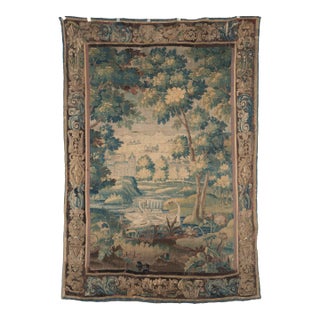 18th Century French Aubusson Verdure Tapestry For Sale