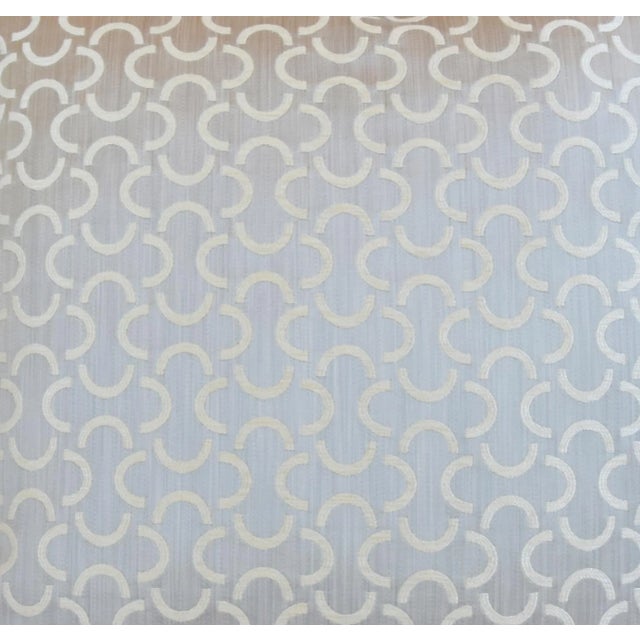 Italian Designer Geometric Modern Contemporary Jacquard Mélange Feather/Down Pillow 21" Square For Sale - Image 4 of 8