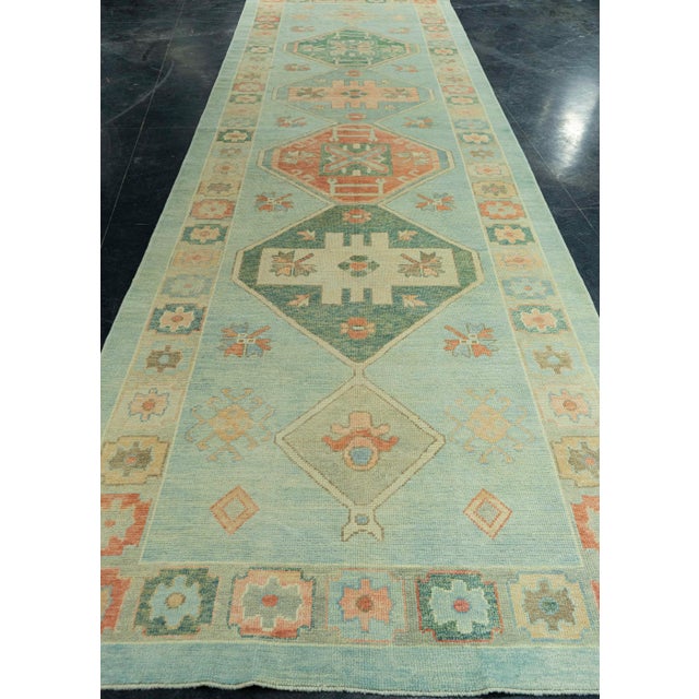 Turkish Oushak Rug 4'11" x 17'3" #20007 Explore a curated collection of hallway runners, wool rugs, and handmade...