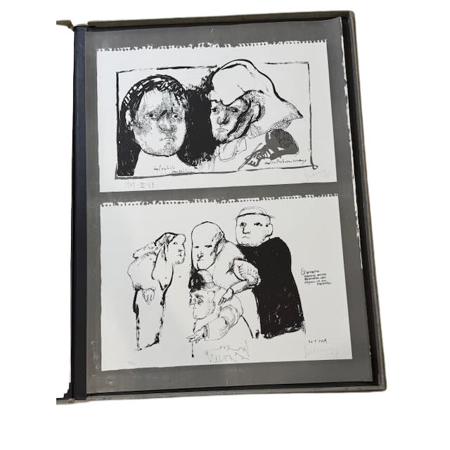 1960s 1960s Original José Luis Cuevas Limited Edition Lithograph Portfolio 'Crime by Cuevas', Signed For Sale - Image 5 of 17