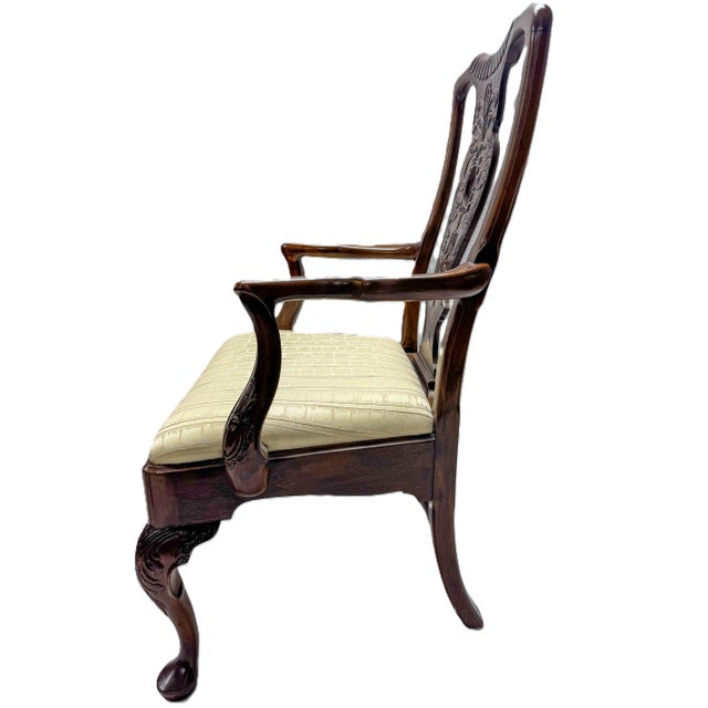 Wood Henredon Aston Court Dining Table With 2 Leaves & 10 Chairs — Mint Condition — 1987 Provenance For Sale - Image 7 of 18