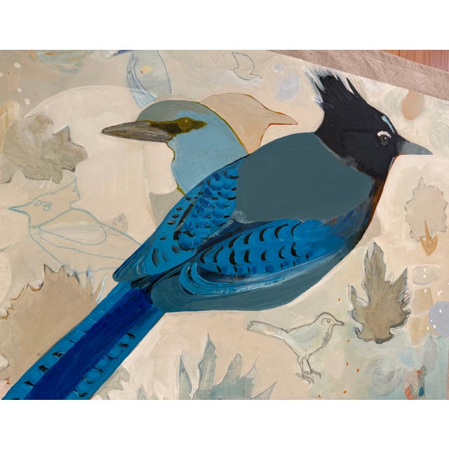 This 24" x 18" painting was worked and reworked. I am loving the various shades of white and cream around the birds. Some...