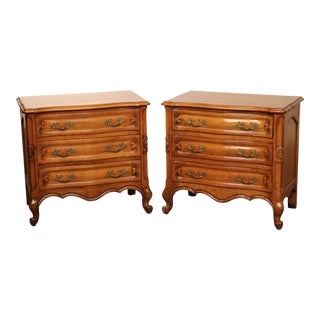 Vintage French Louis XV Style Bedside Chests Nightstands - A Pair For Sale