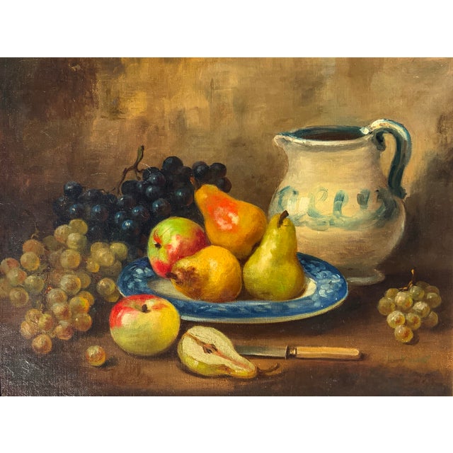 French Early 20th Century Still Life Oil Painting. Signed. For Sale - Image 3 of 13