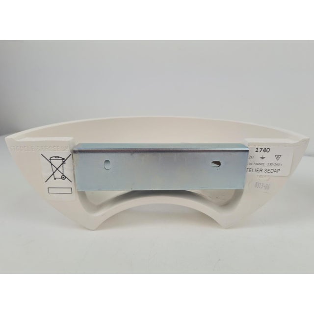 Metal Semi-Circular Plaster Wall Lamps from Atelier Sedap 1990, Set of 2 For Sale - Image 7 of 11