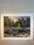 Vintage Painting of a Peaceful River Spillway. For Sale - Image 6 of 6