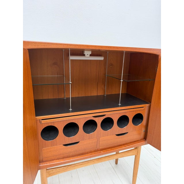 Vintage Teak Bacchus Bar Cabinet by Torbjørn Afdal for Mellemstrands Trevareindustri AS, Norway, 1960s For Sale - Image 10 of 12