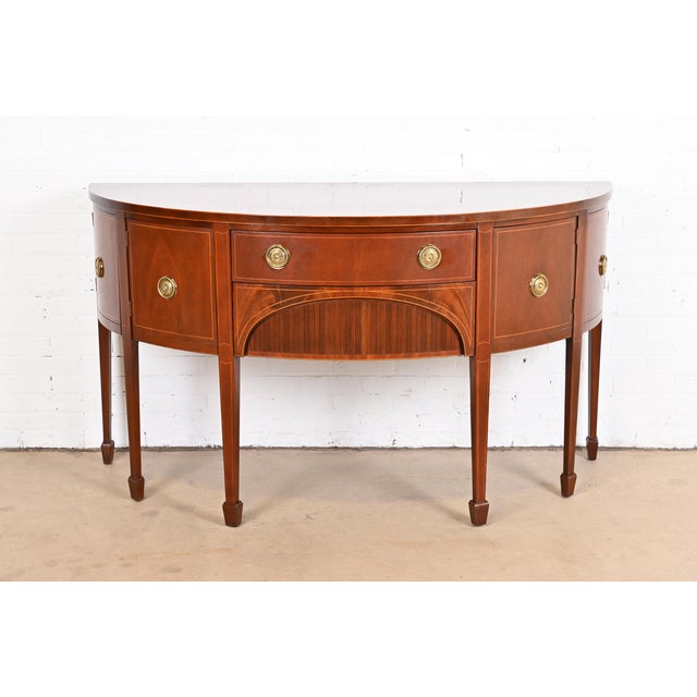 Baker Furniture Federal Inlaid Mahogany Demilune Sideboard Chairish