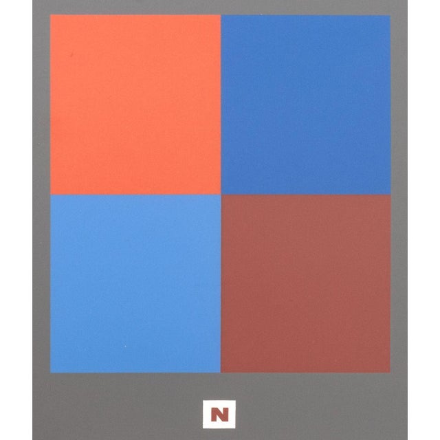 Contemporary Josef Albers "The Interaction of Color Plate Xiv-4" Screenprint, 1973 For Sale - Image 3 of 6