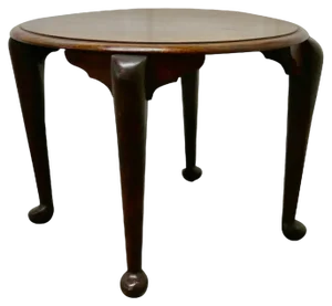Art Deco Round Oak Coffee Table, 1930s