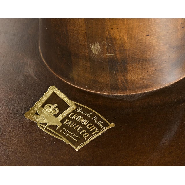 Midcentury Round Marble Top Pedestal Cocktail Table For Sale - Image 14 of 16