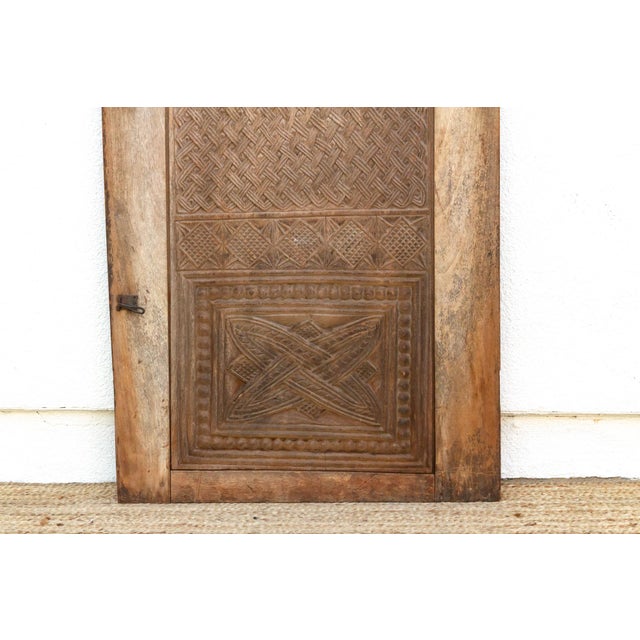 African Oxidized Gray Early 20th Century Carved Door For Sale - Image 3 of 8