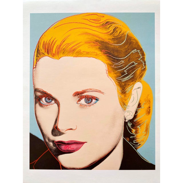 Andy Warhol Estate Vintage 1989 Pop Art Lithograph Print " Grace Kelly " 1984 For Sale - Image 10 of 11