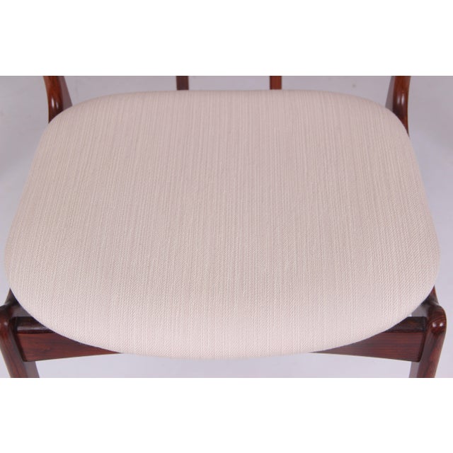 Model OD49 Chairs in Rosewood and Wool Fabric by Erik Buch for Oddense Maskinsnedkeri, 1960s, Set of 6 For Sale - Image 6 of 9