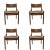 Sienna Set of 4 Ico Parisi Dining Chairs Mod110 by Cassina Signed Italy, 1955 For Sale - Image 8 of 8