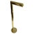 Minimalist Scandinavian Brass Floor Lamp attributed to Jonas Hilde, 1980s For Sale - Image 4 of 8