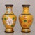 Traditional Pair of Vintage Cloisonne Enamel Vases – 6.1" Yellow Ground Dragon & Phoenix Vases For Sale - Image 3 of 9
