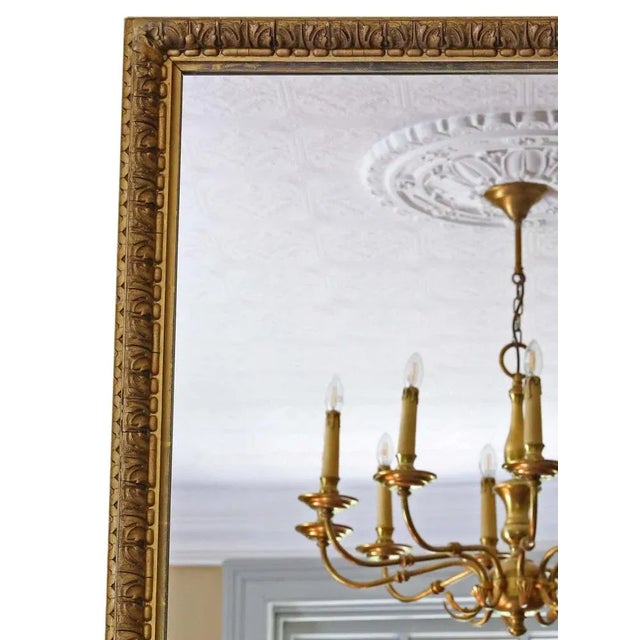 Large 19th Century Gilt Overmantle Wall Mirror For Sale - Image 5 of 7