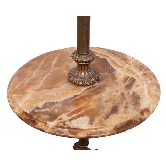 1970s Onyx Floor Lamp from Deknudt, Belgium, 1970s For Sale - Image 5 of 14