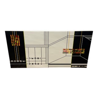 Contemporary Geometric Abstract Canvas Print For Sale