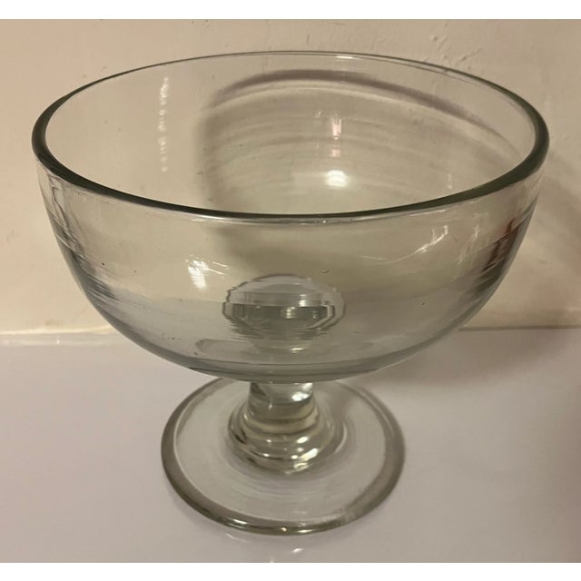 Antique Early 19th Century American Federal Pittsburgh Flint Glass Crystal Footed Compote or Bowl for Punch or Fruit For Sale In New York - Image 6 of 12