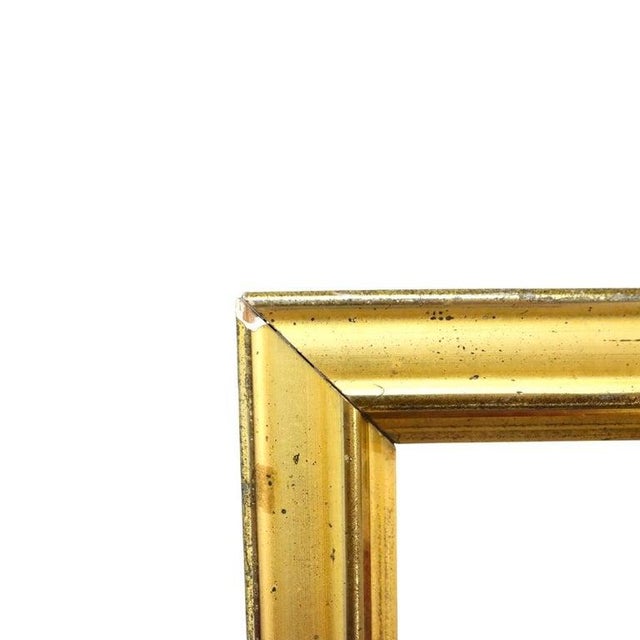Victorian Diminutive First Finish Gilt Wood Rectangular Frame C1860 For Sale - Image 3 of 8