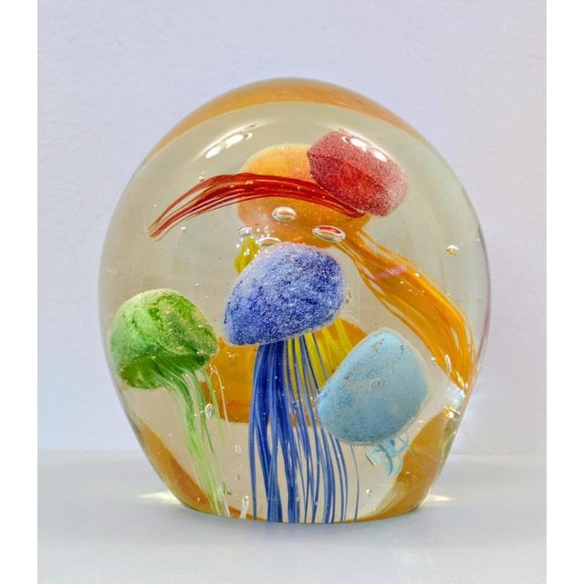 1970s Aquarium Sculpture with Jellyfish in Murano Glass, 1970s For Sale - Image 5 of 15