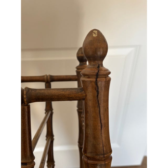 Vintage Faux Bamboo Magazine Rack For Sale - Image 12 of 12