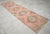 Textile 3x12 Vintage Oushak Runner Rug, Faded Salmon Pink and Sage Green Hallway Runner, 1970s Handmade Anatolian Corridor Rug, Kitchen Runner For Sale - Image 7 of 13