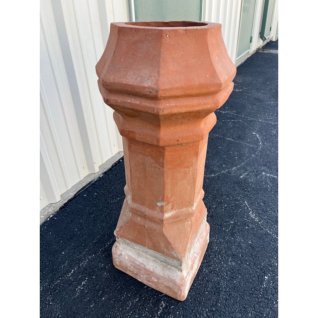 Antique Terracotta Chimney Pots- A Pair For Sale - Image 6 of 12