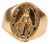 Divine Protection Virgin Mary Gold Vermeil Ring, Size 8 For Sale