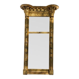 19th Century Gilded Pier Mirror For Sale