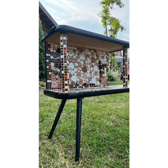 Mid-Century German Plant Stand with Mosaic Stones, 1970s For Sale - Image 11 of 18