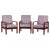 Czech Art Deco Adjustable Armchairs in Rosewood, 1930s, Set of 3 For Sale - Image 9 of 9